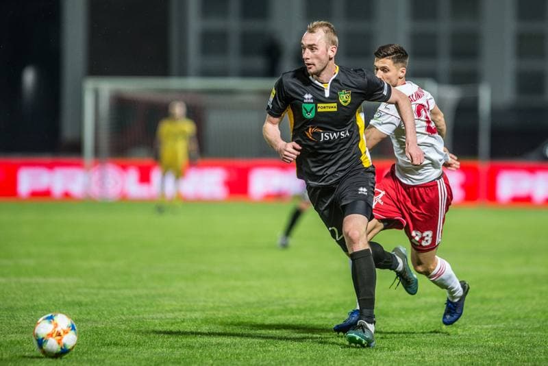 Football. Fortuna I Liga. GKS 1962 Jastrzebie - LKS Lodz. 04.05.2019