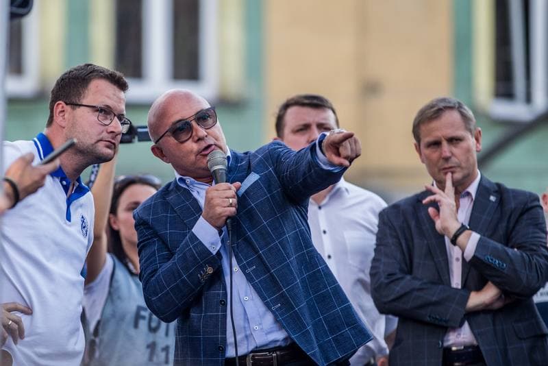 Football. Ruch Chorzow. Protest. 05.09.2019