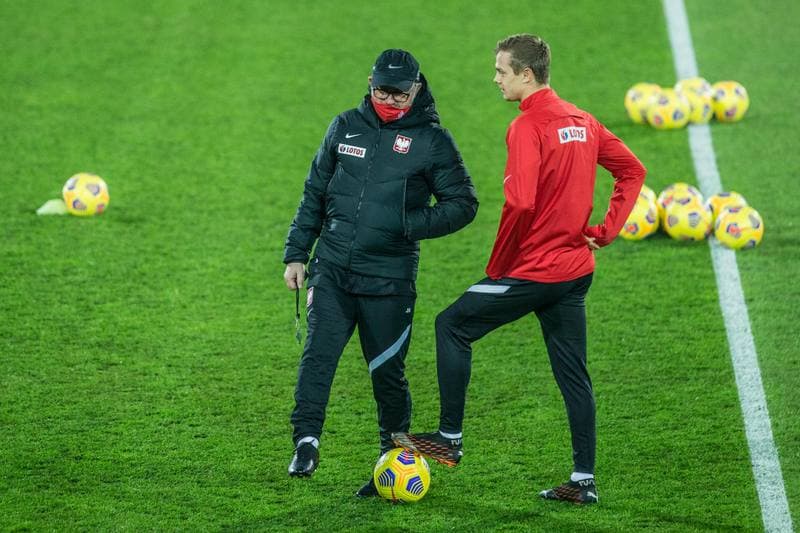 Football. Poland national team. Training. 09.11.2020