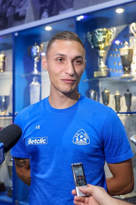 Football. Ruch Chorzow. Press Conference. 24.08.2023