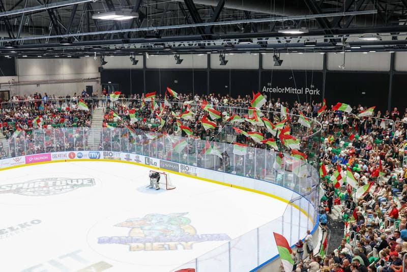 Ice Hockey. Tauron Hokej Liga. Zaglebie Sosnowiec - Comarch Cracovia. 10.09.2023