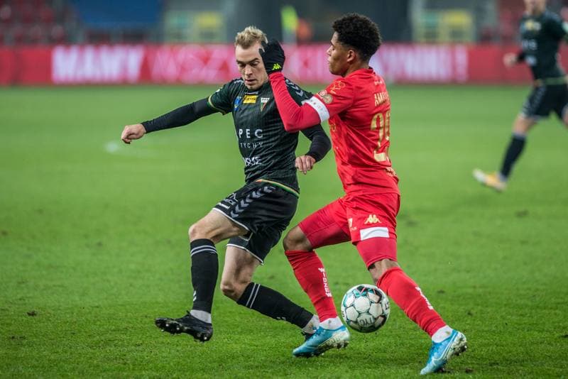Football. Fortuna I Liga. GKS Tychy - Widzew Lodz. 03.12.2020