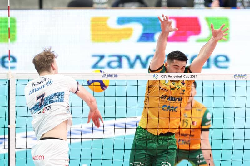 Volleyball. CEV Volleyball Cup. Aluron CMC Warta Zawiercie - Allianz Milano. 10.01.2024