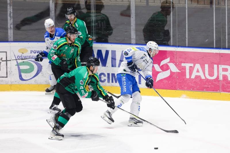 Ice Hockey. Tauron Hokej Liga. Re-Plast Unia Oswiecim - JKH GKS Jastrzebie. 18.02.2024