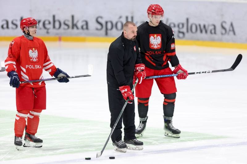 Ice Hockey. Poland national team. Training. 02.04.2024