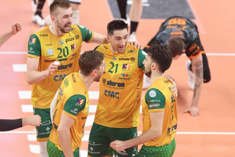 Volleyball. PlusLiga. Jastrzebski Wegiel - Aluron CMC Warta Zawiercie. 28.04.2024