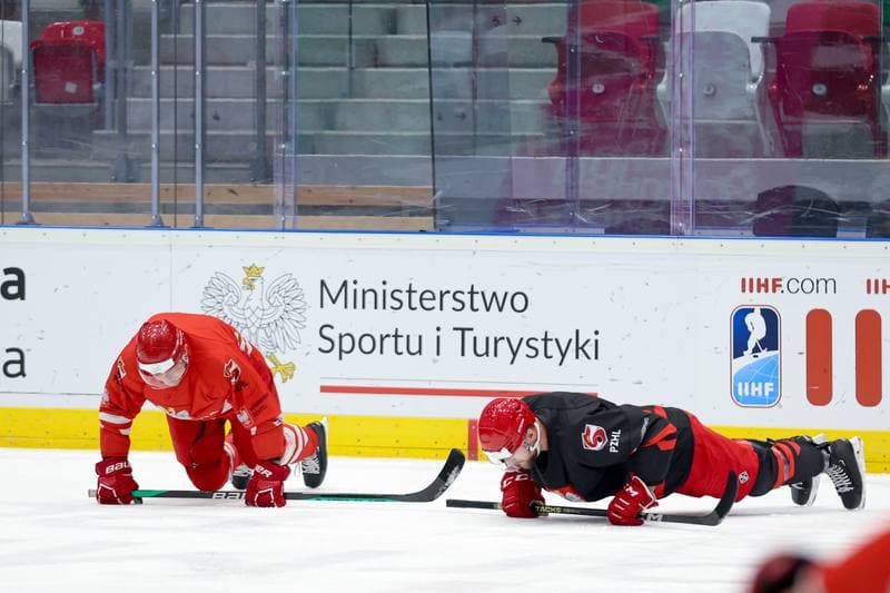 Ice Hockey. Poland national team. Training. 06.05.2024