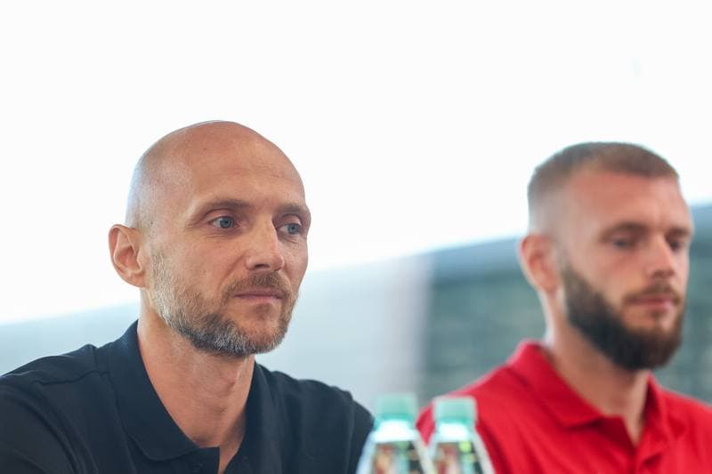 Football. Zaglebie Sosnowiec. Press Conference. 25.08.2023