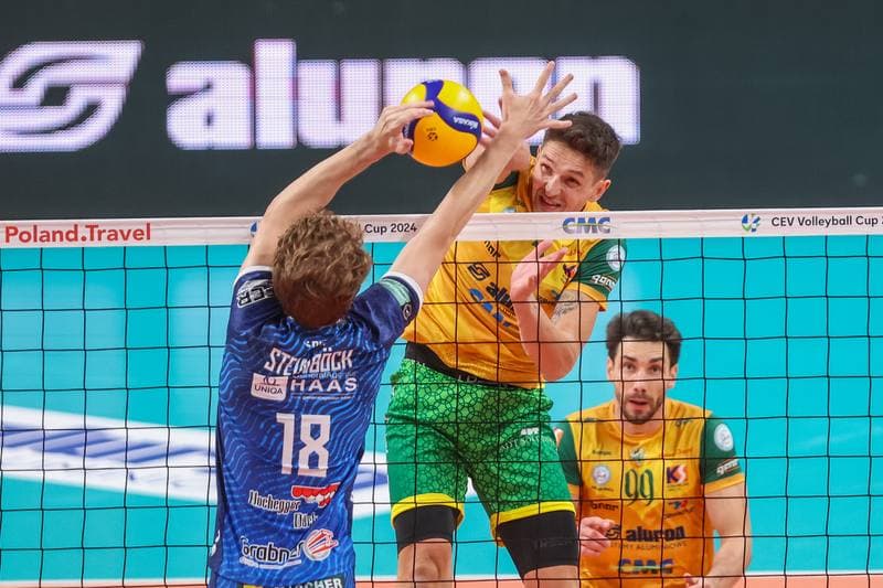 Volleyball. CEV Cup. Aluron CMC Warta Zawiercie - TSV Raiffeisen Hartberg. 25.10.2023
