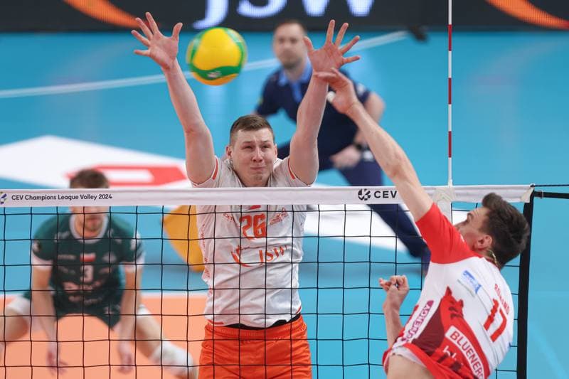 Volleyball. CEV Champions League. Jastrzebski Wegiel - Gas Sales Daiko Piacenza. 28.02.2024