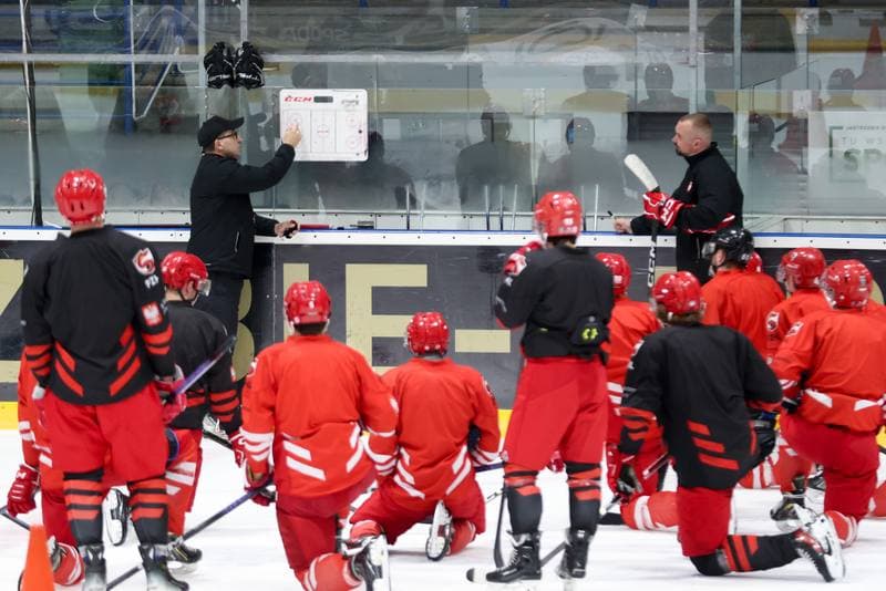 Ice Hockey. Poland national team. Training. 02.04.2024