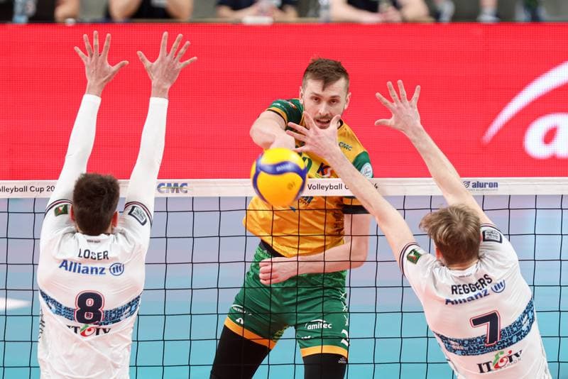 Volleyball. CEV Volleyball Cup. Aluron CMC Warta Zawiercie - Allianz Milano. 10.01.2024