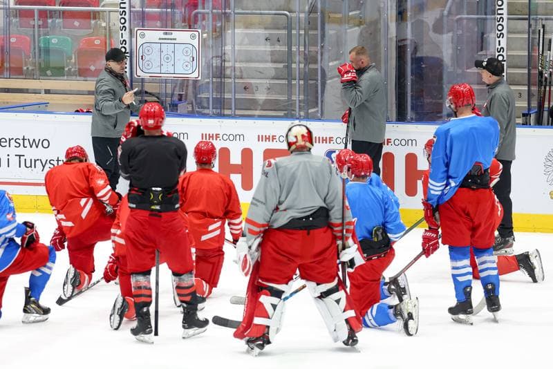 Ice Hockey. Poland national team. Training. 30.04.2024