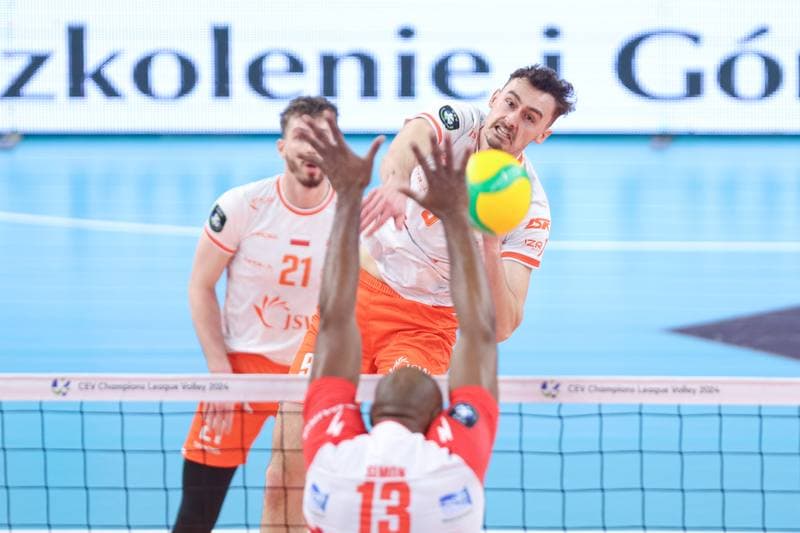 Volleyball. CEV Champions League. Jastrzebski Wegiel - Gas Sales Daiko Piacenza. 28.02.2024
