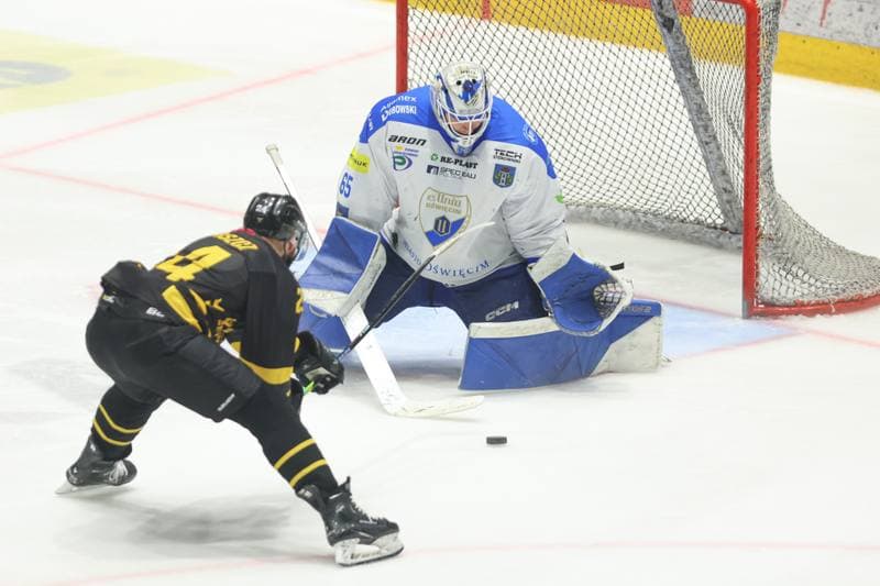 Ice Hockey. Tauron Hokej Liga. Re-Plast Unia Oswiecim - GKS Katowice. 07.04.2024