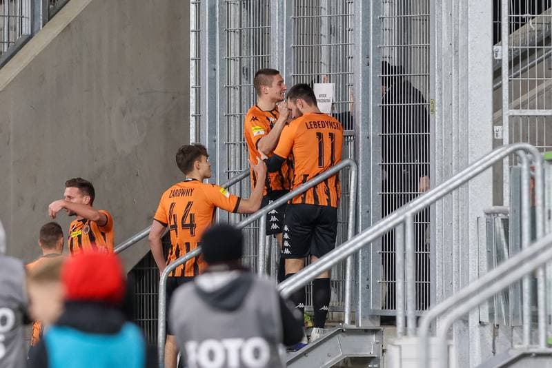 Football. Fortuna I Liga. Zaglebie Sosnowiec - Chrobry Glogow. 19.12.2023