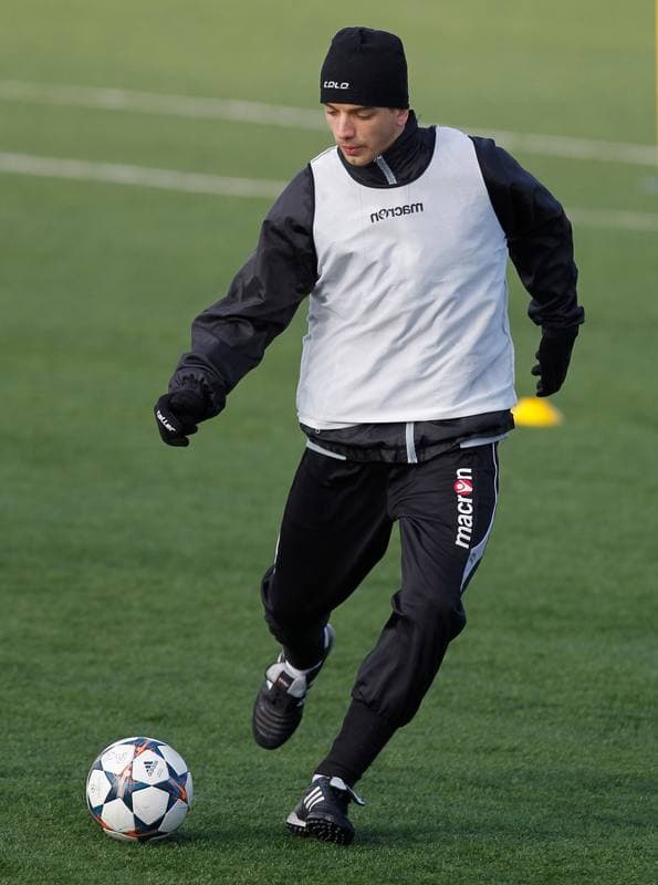 Football. GKS Katowice. Training. 03.02.2015