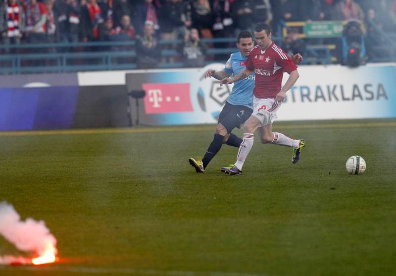 Football. T-Mobile Ekstraklasa. Wisla Krakow - Cracovia. 23.02.2014