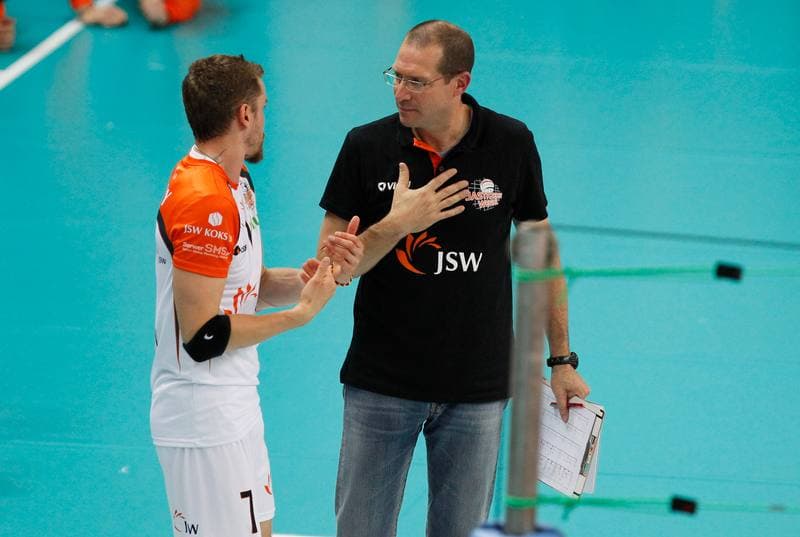 Volleyball. Sparing. Jastrzebski Wegiel - Berlin Recycling Volleys. 01.10.2014