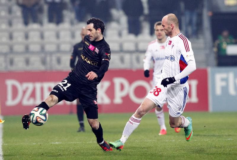 Football. T-Mobile Ekstraklasa. Cracovia Krakow - Gornik Zabrze. 24.11.2014