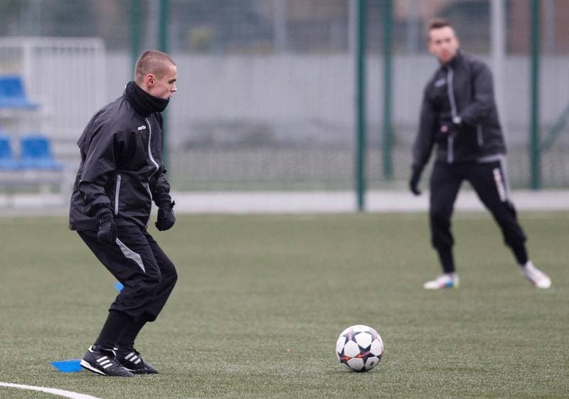 Football. GKS Katowice. Training. 03.02.2015