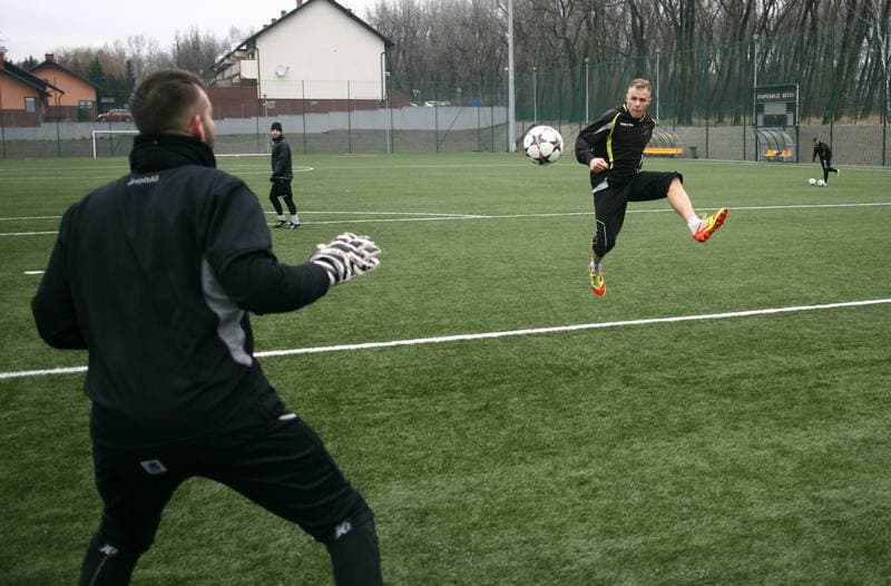 Football. GKS Katowice. Training. 12.01.2015