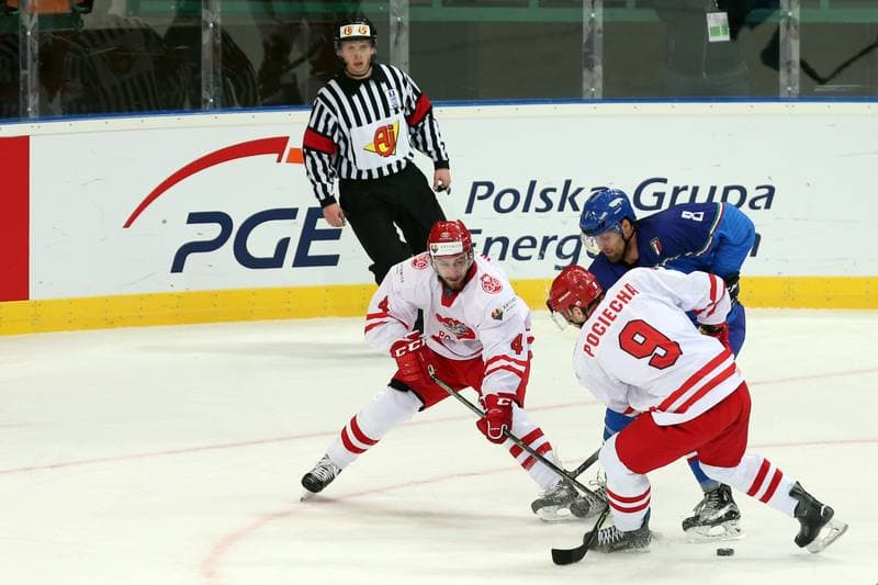 Ice Hockey. World Championship Division 1A. Italy - Poland. 23.04.2016