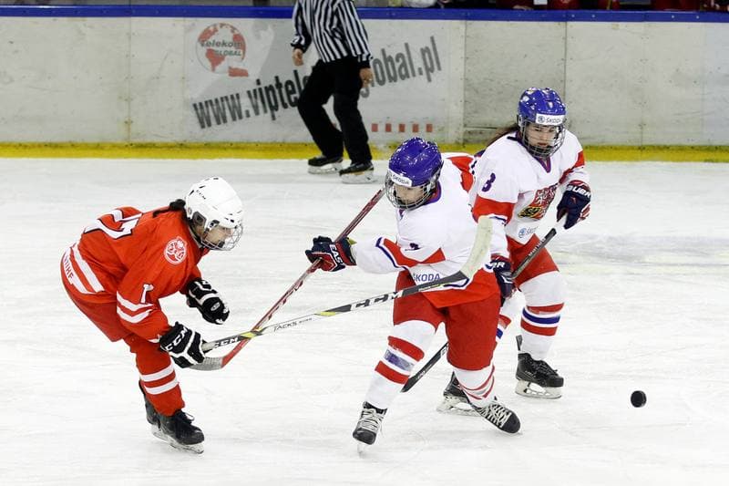 Ice Hockey. Women's U18 Olympic Hopes Tournament. Poland - Czech Republic. 15.12.2017