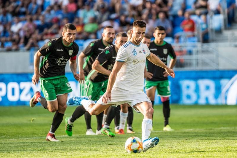 Football. Europa League. Slovan Bratislava - KF Feronikeli. 24.07.2019