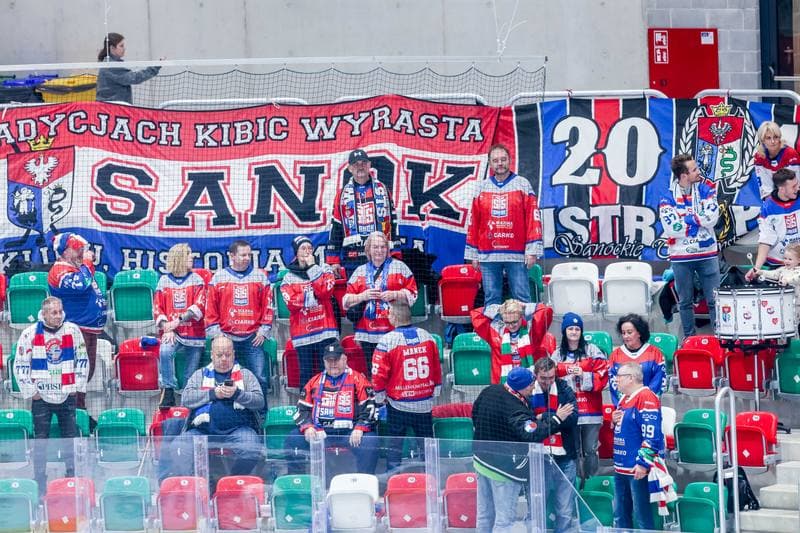 Ice Hockey. Tauron Hokej Liga. Zaglebie Sosnowiec - Marma Ciarko STS Sanok. 26.11.2023