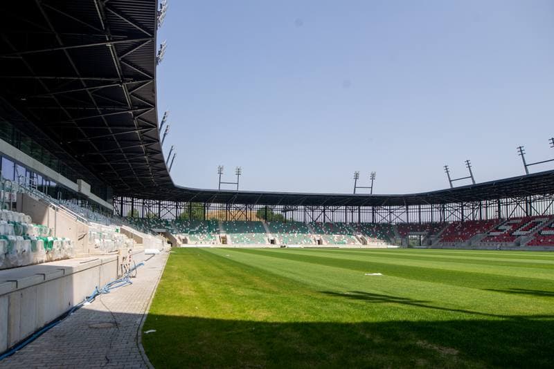 Football. Zaglebiowski Park Sportowy. Budowa obiektow. 29.06.2022