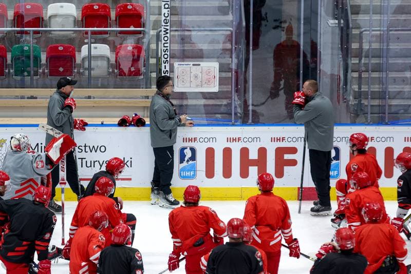 Ice Hockey. Poland national team. Training. 06.05.2024
