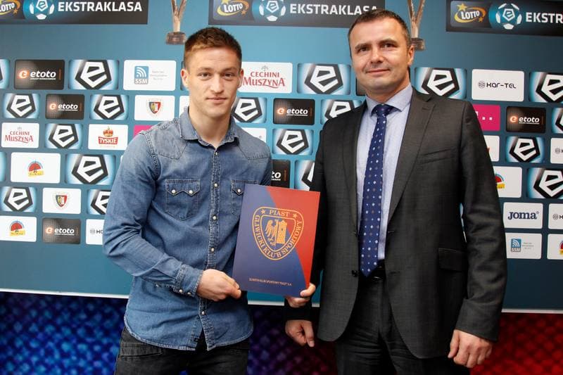 Football. Piast Gliwice. Press Conference. 08.05.2017