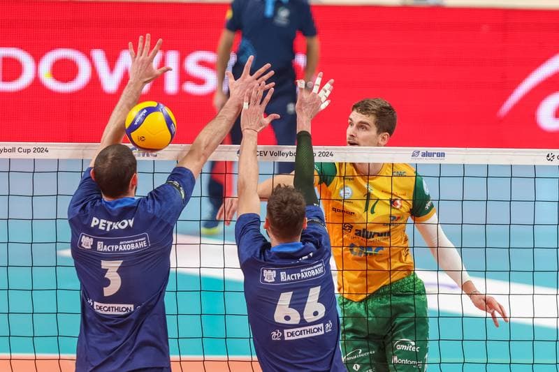 Volleyball. CEV Volleyball Cup. Aluron CMC Warta Zawiercie - Hebar Pazardzhik. 23.11.2023
