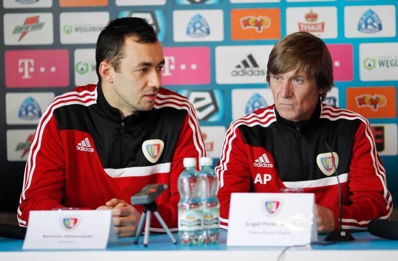 Football. Ruch Chorzow. Press Conference. 12.02.2015