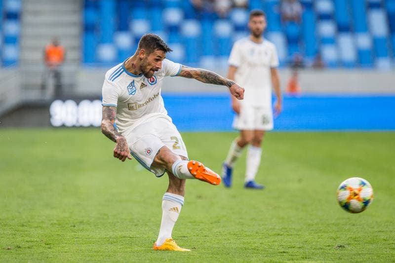 Football. Europa League. Slovan Bratislava - KF Feronikeli. 24.07.2019