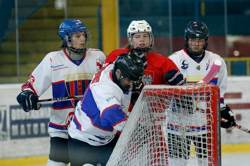 Ice Hockey. Slaska Liga Mlodzikow. Polonia Bytom - Reprezentacja Polski Kobiet. 06.09.2018