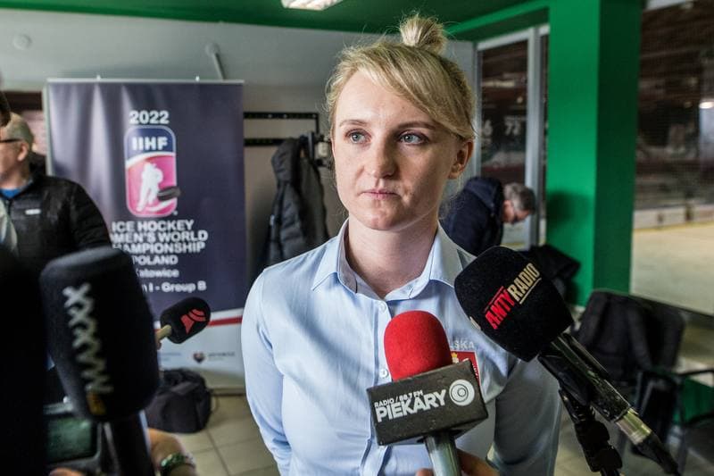 Ice Hockey. Poland national team. Press Conference. 04.04.2022