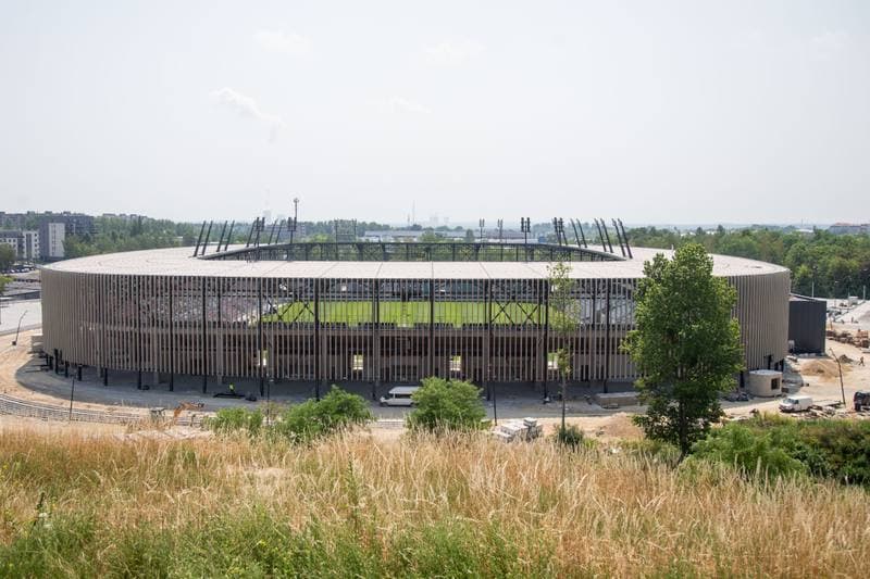 Football. Zaglebiowski Park Sportowy. Budowa obiektow. 29.06.2022