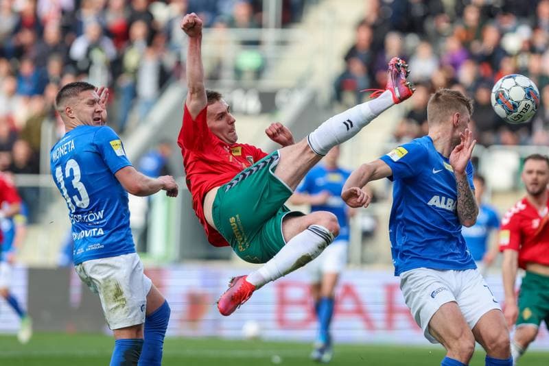 Football. Fortuna I Liga. Zaglebie Sosnowiec - Ruch Chorzow. 15.04.2023