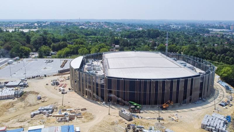 Football. Zaglebiowski Park Sportowy. Budowa obiektow. 29.06.2022