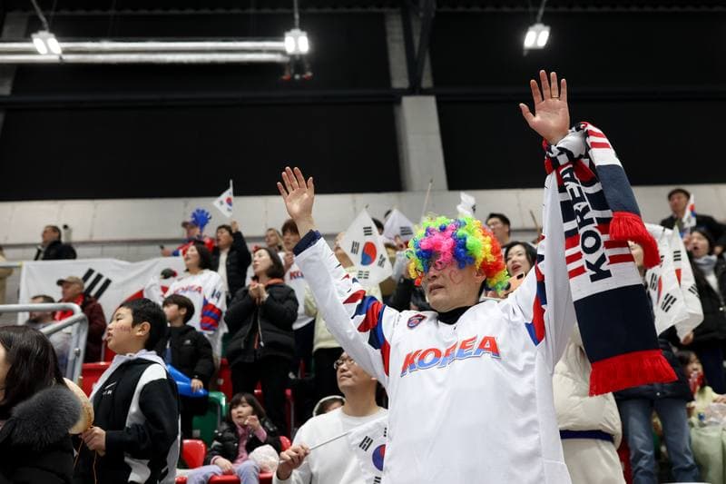 Ice Hockey. Olympic Qualification. Korea - Poland. 11.02.2024