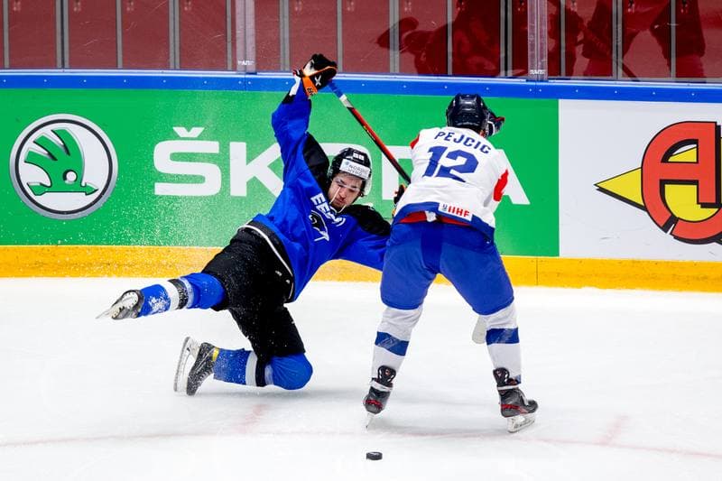 Ice Hockey. World Championship Division 1 Group B. Estonia - Serbia. 30.04.2022