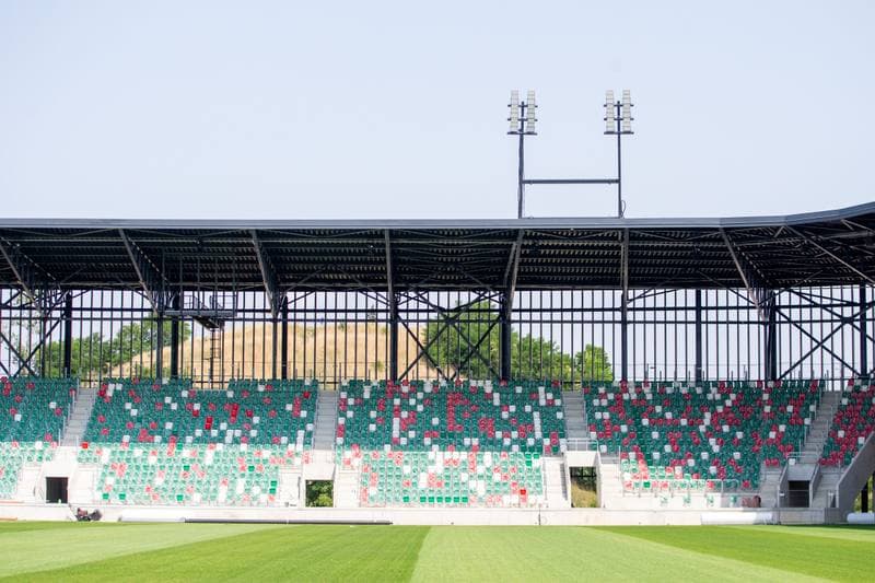 Football. Zaglebiowski Park Sportowy. Budowa obiektow. 29.06.2022