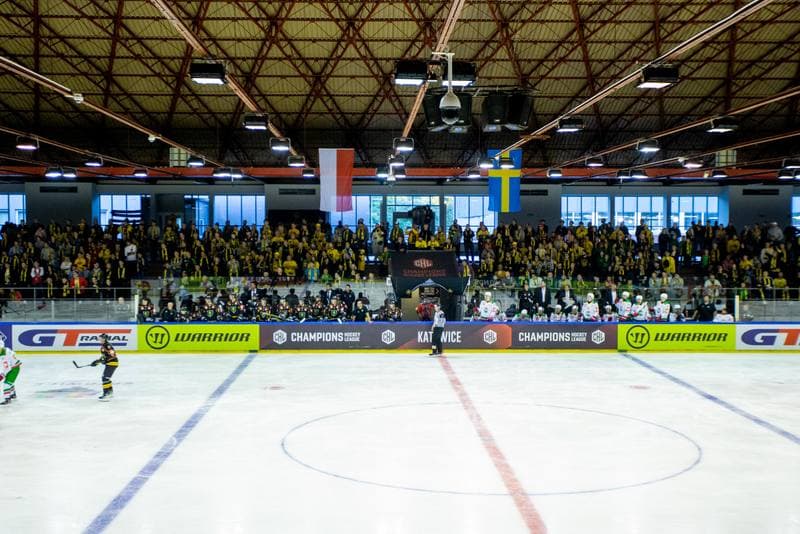 Ice Hockey. Champions Hockey League. GKS Katowice - Rogle BK. 01.09.2022