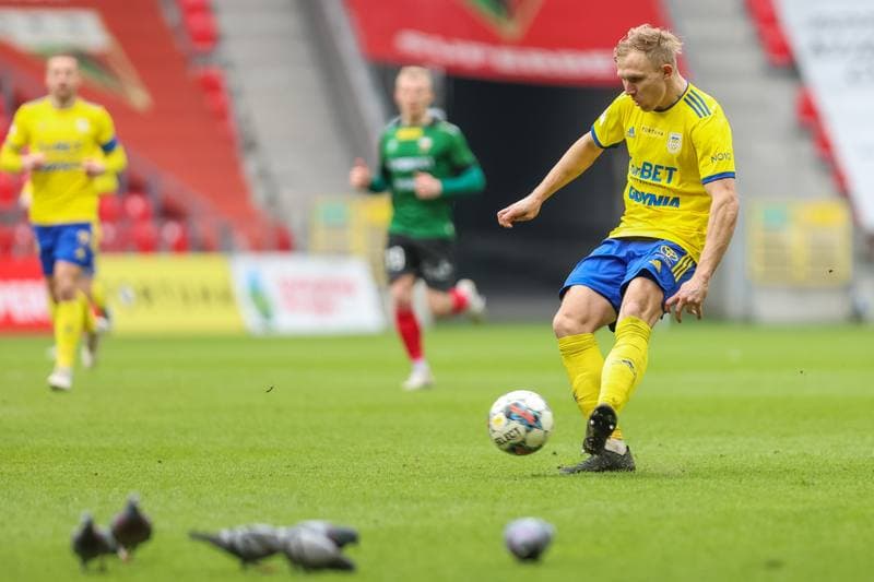 Football. Fortuna I Liga. GKS Tychy - Arka Gdynia. 08.04.2023