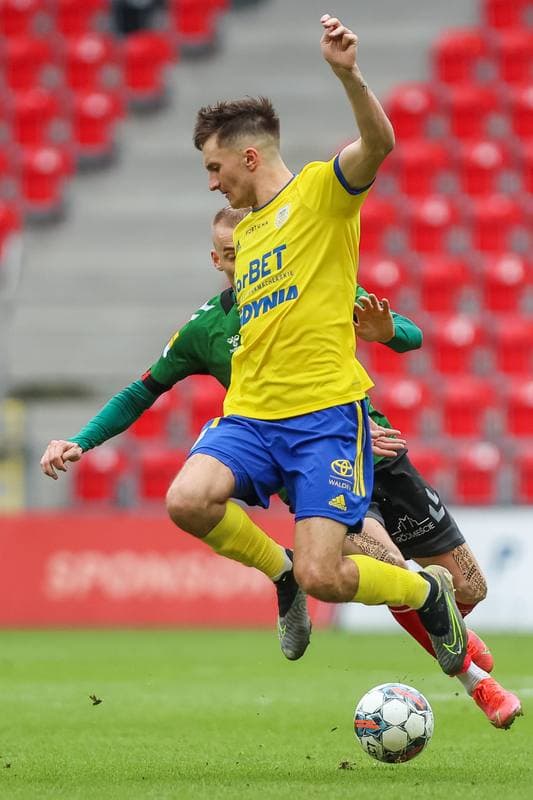 Football. Fortuna I Liga. GKS Tychy - Arka Gdynia. 08.04.2023