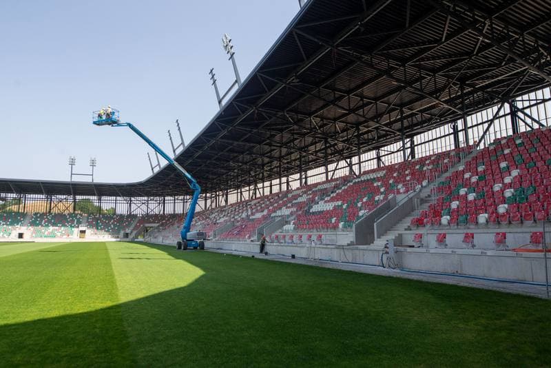 Football. Zaglebiowski Park Sportowy. Budowa obiektow. 29.06.2022