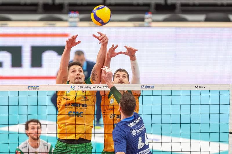 Volleyball. CEV Volleyball Cup. Aluron CMC Warta Zawiercie - Hebar Pazardzhik. 23.11.2023