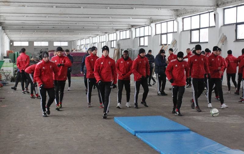 Football. Gornik Zabrze. Training. 11.01.2013